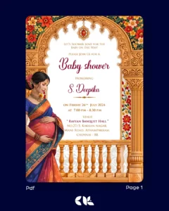 Baby Shower Tamil Invitation 3