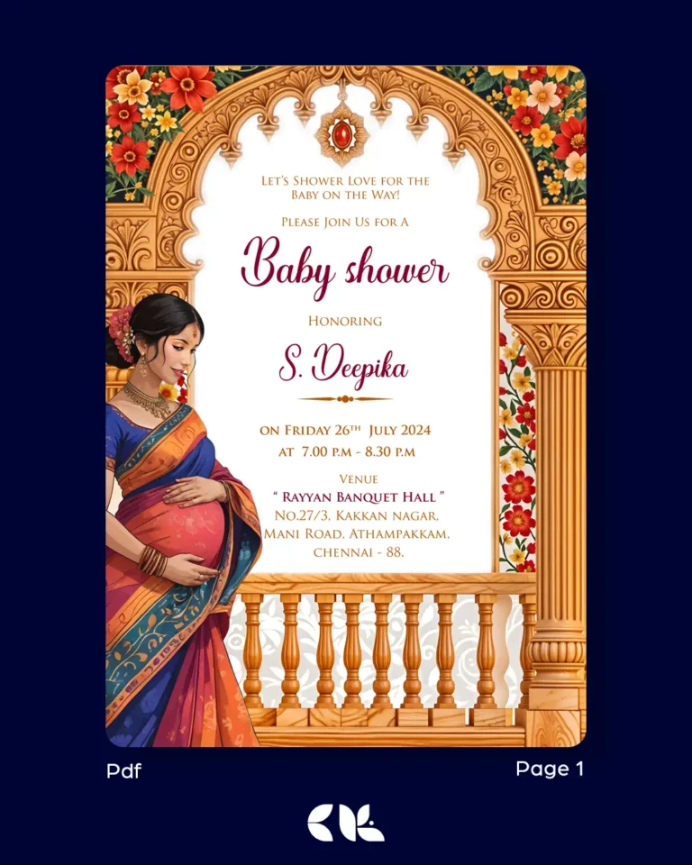 Baby Shower Tamil Invitation