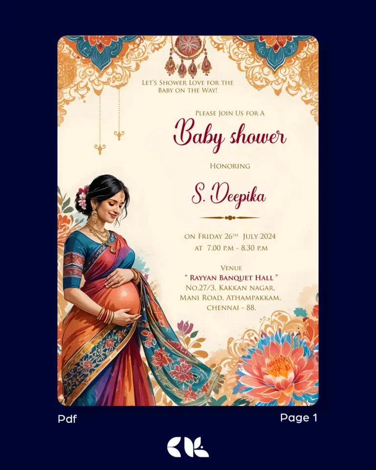 Baby Shower Tamil Invitation